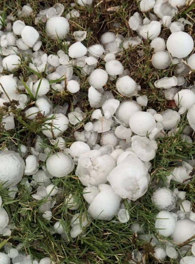 hail of different sizes hail of different sizes